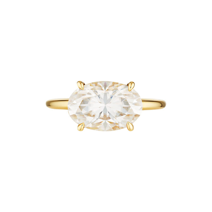ECLIPSE SOLITAIRE RING — White Gold / Yellow Gold, Diamond