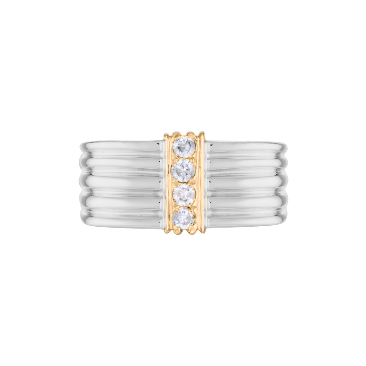 SAINT SIGNET RING — White Gold / Yellow Gold, Sapphire / Opal