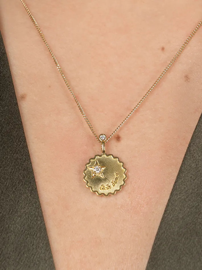 STAR OF LOVE PENDANT- White, Rose and Yellow Gold — Rose Gold / White Gold / Yellow Gold / Sterling Silver, Diamond