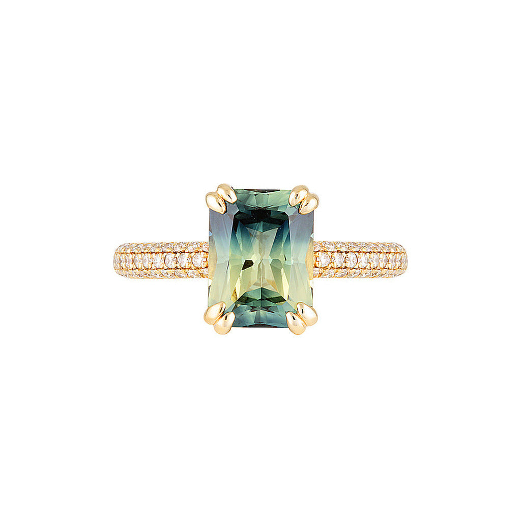 STELLA RING- 2.90ct — White Gold / Yellow Gold, Diamond / Sapphire