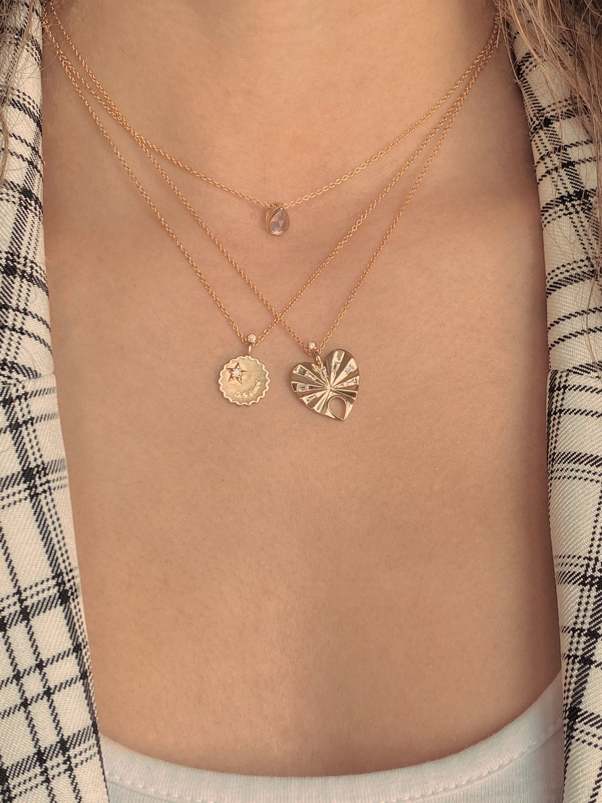 STAR OF LOVE PENDANT- Silver — Sterling Silver, Moissanite