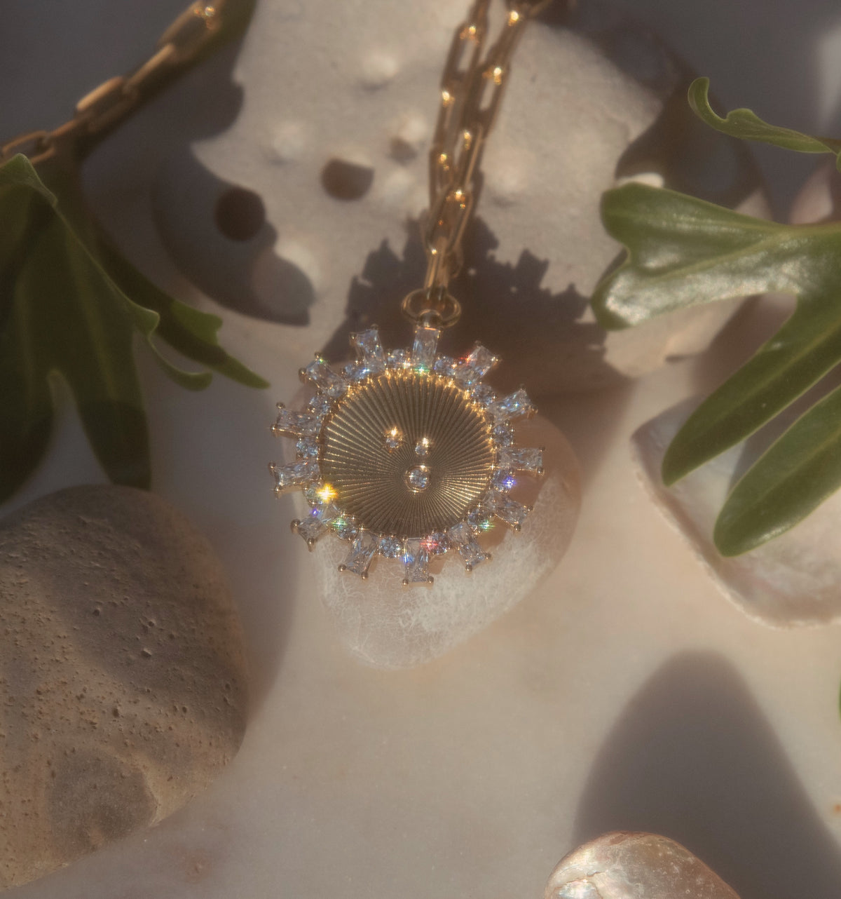 BIANCA PENDANT — White Gold / Yellow Gold / Gold Plated / Sterling Silver, Cubic Zirconia / Sapphire