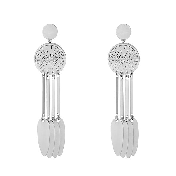 SILVER ASTRID EARRINGS — Sterling Silver / Stainless Steel