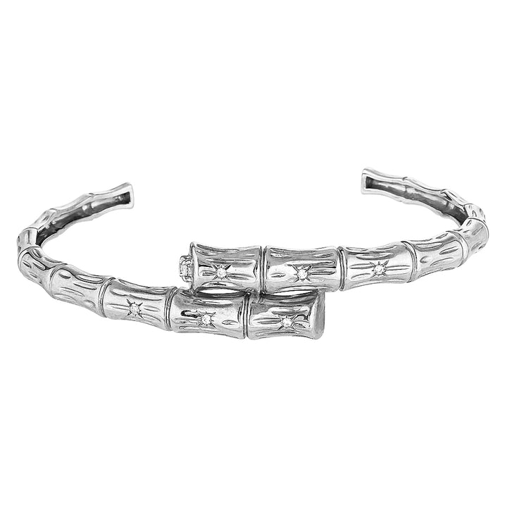 BAMBU CUFF - Silver — Sterling Silver, Sapphire