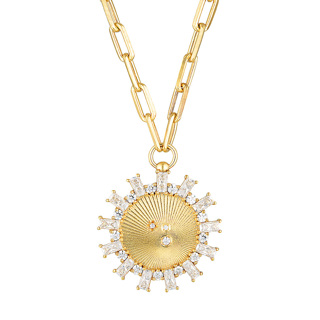 BIANCA PENDANT — White Gold / Yellow Gold / Gold Plated / Sterling Silver, Cubic Zirconia / Sapphire