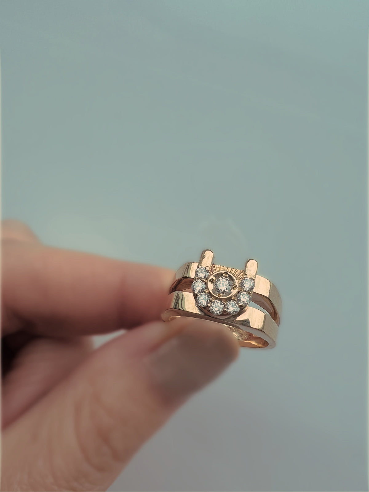 WHITE SAPPHIRE ZIGGY OPEN SIGNET RING - Silver — Sterling Silver, Moissanite / Sapphire
