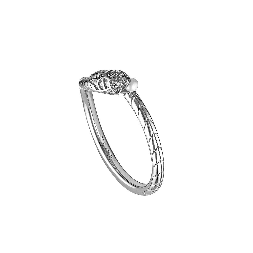CLEOPATRA RING - Silver — Sterling Silver, Sapphire / Pearl