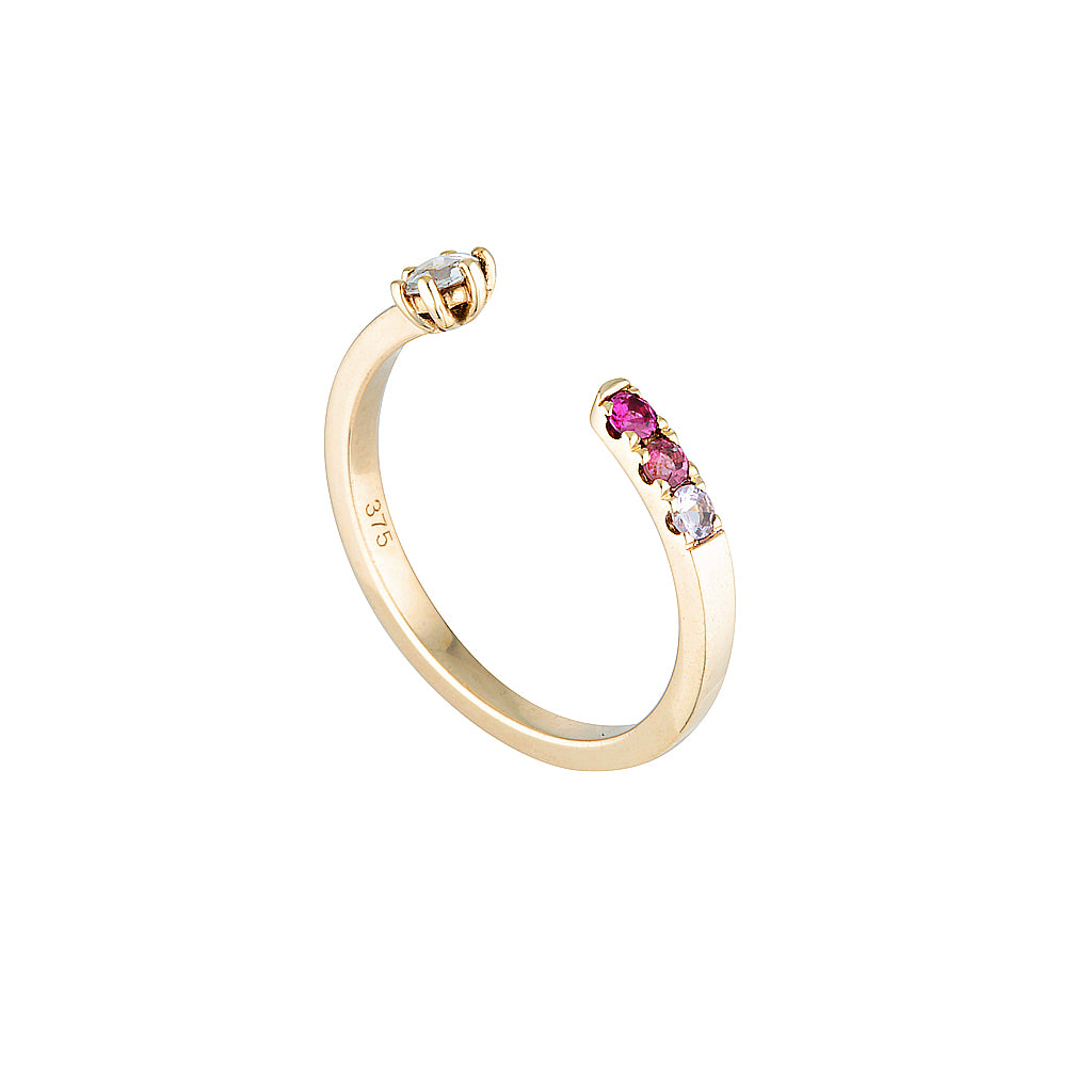 ERIDANI BAND — Yellow Gold, Diamond / Sapphire / Ruby / Tourmaline