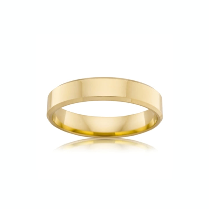 SCOTT BEVEL WEDDER- GOLD — Yellow Gold