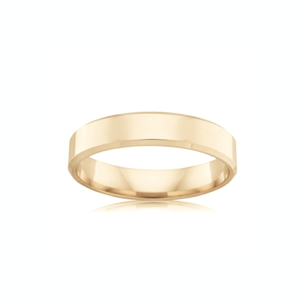SCOTT BEVEL WEDDER- GOLD — Yellow Gold