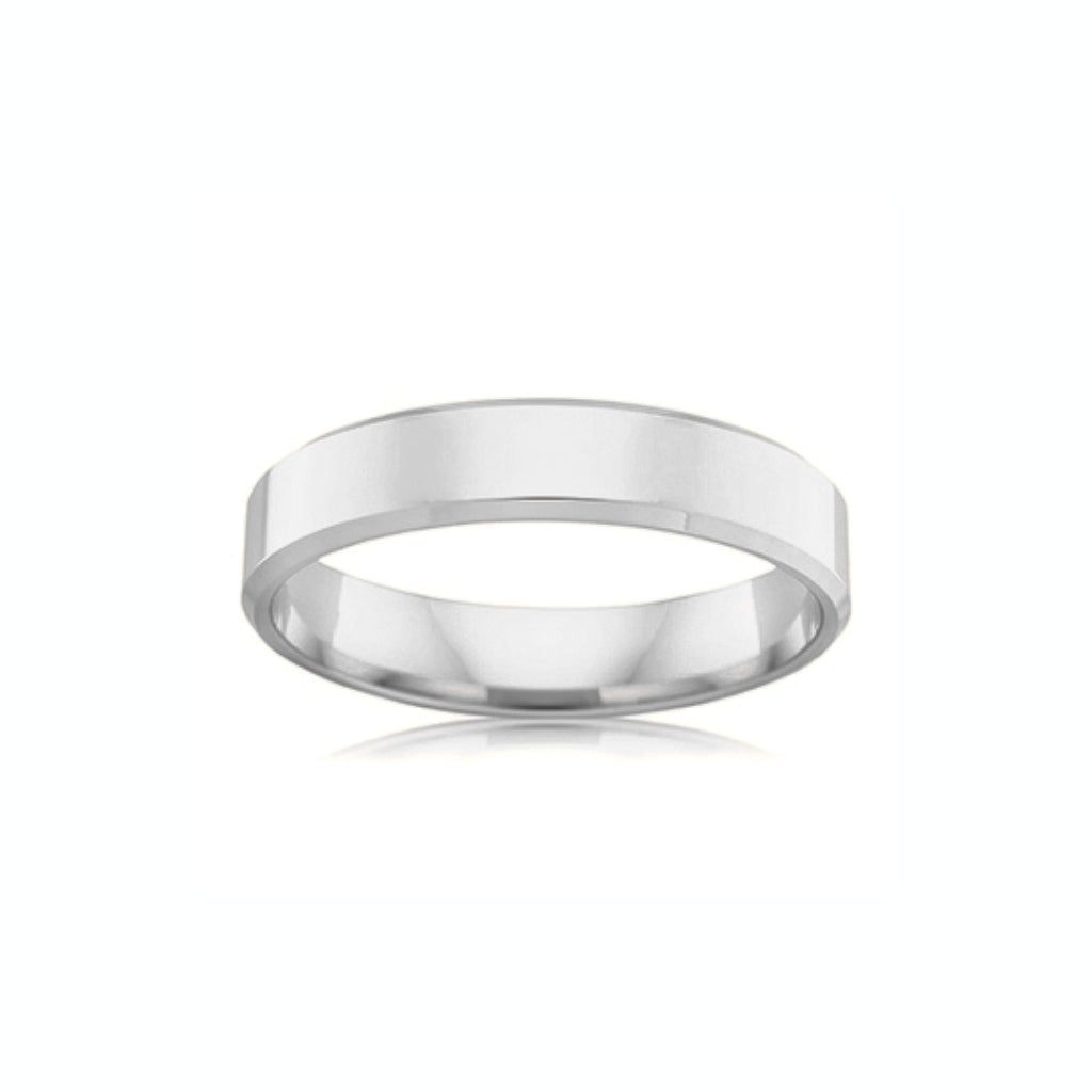 SCOTT BEVEL WEDDER- WHITE GOLD — White Gold / Yellow Gold