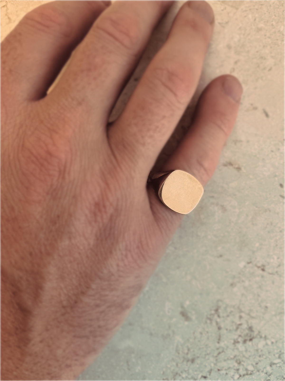 GALLAGHER SIGNET RING - Yellow & White Gold — White Gold / Yellow Gold