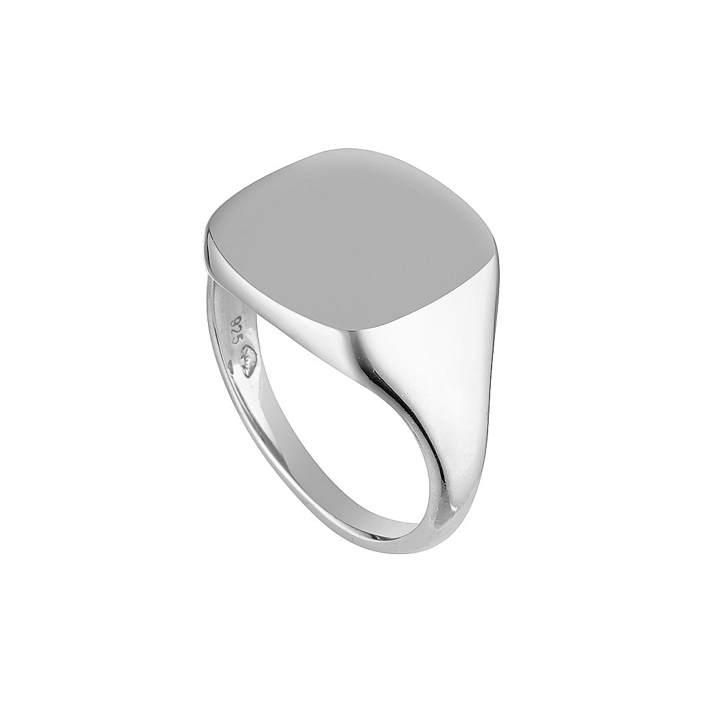 GALLAGHER SIGNET RING - Yellow & White Gold — White Gold / Yellow Gold