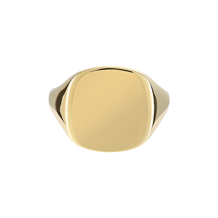 GALLAGHER SIGNET RING - Yellow & White Gold — White Gold / Yellow Gold