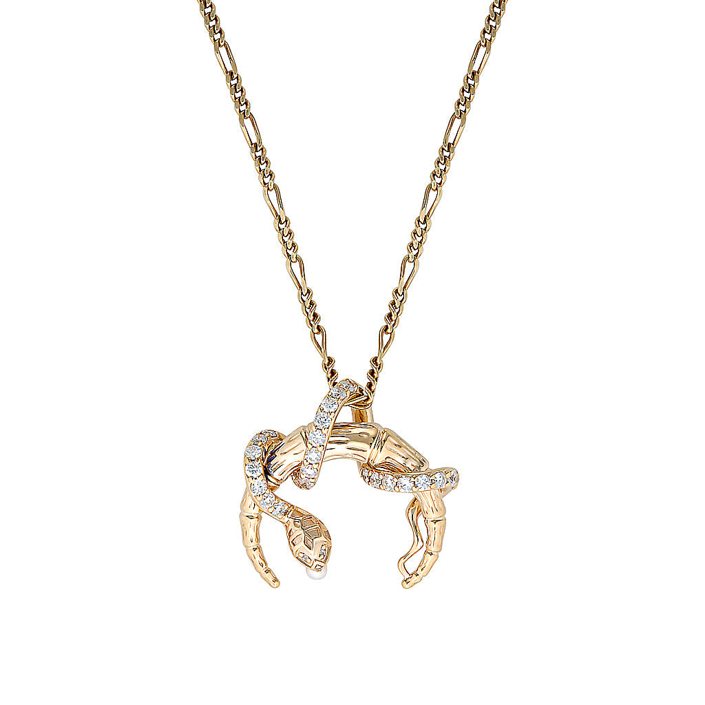 HYDRA PENDANT - Yellow & White Gold — White Gold / Yellow Gold, Diamond / Pearl