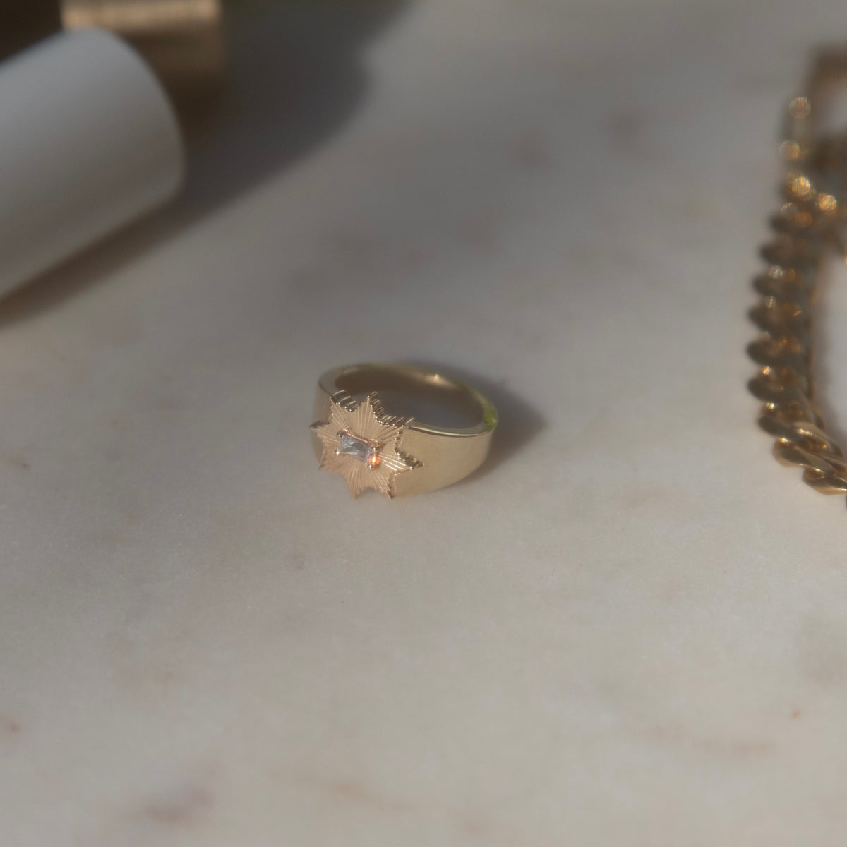 STARDUST RING — White Gold / Yellow Gold / Sterling Silver, Diamond / Sapphire
