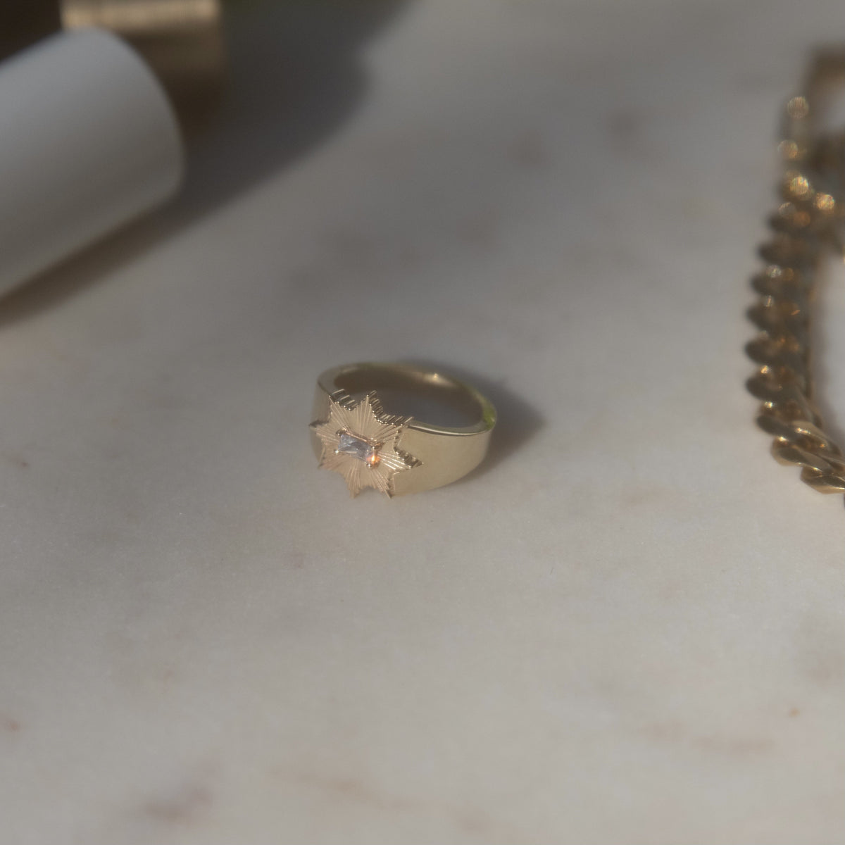 STARDUST RING - Yellow & White Gold — White Gold / Yellow Gold, Diamond