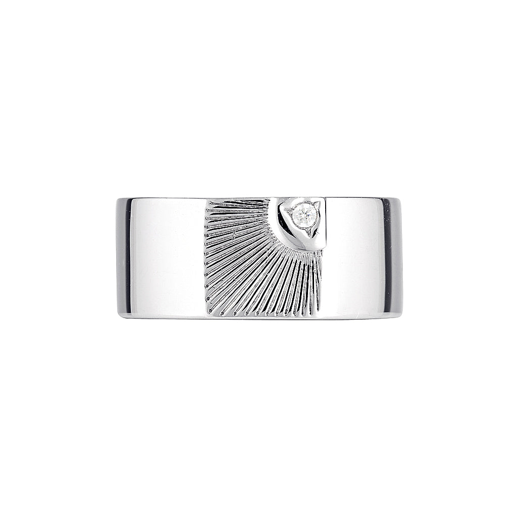 LENNON SIGNET RING - Silver — Sterling Silver, Sapphire