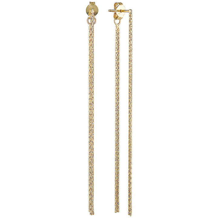 MANASA SNAKE CHAIN EARRINGS - Gold — Yellow Gold