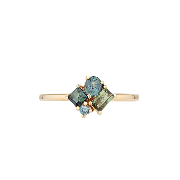 MIRII RING - Australian Sapphires — Yellow Gold, Diamond / Sapphire
