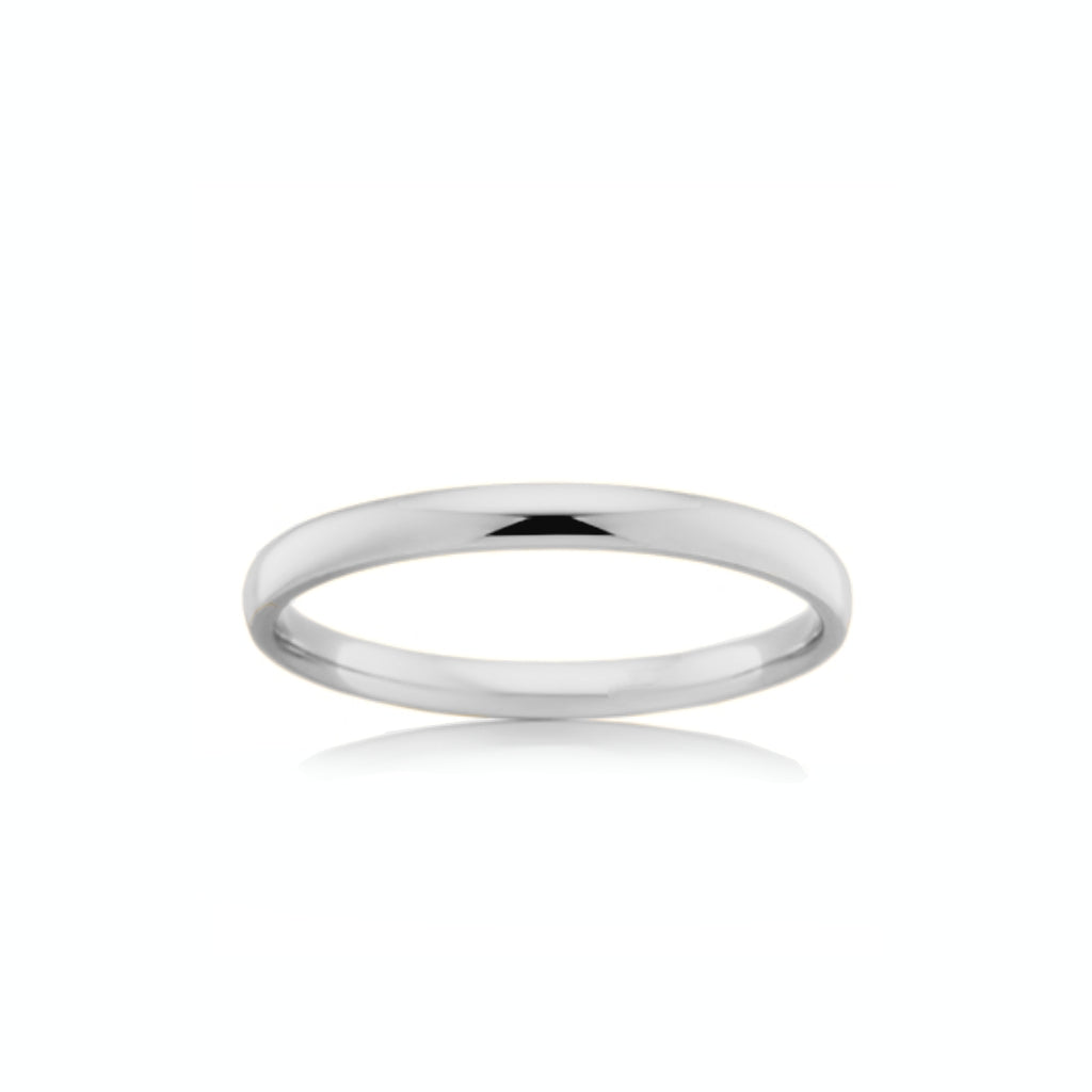 CELESTINE 2MM WEDDER - WHITE GOLD — White Gold