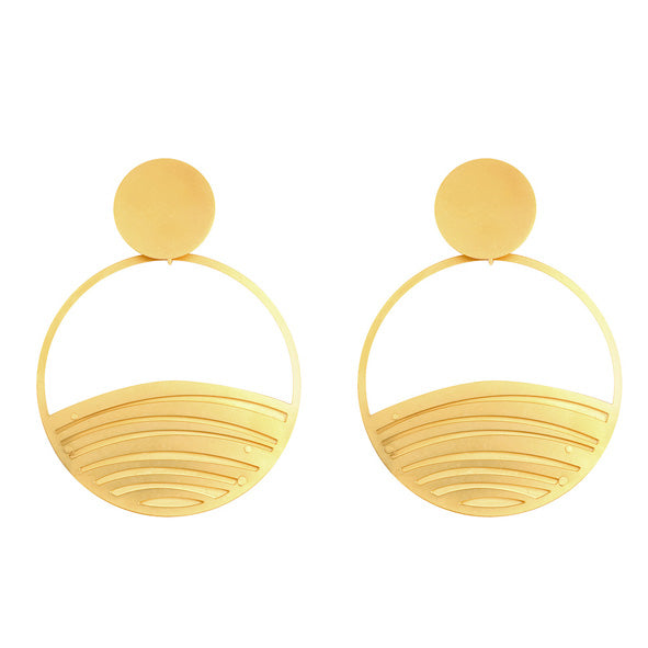 GOLD PALMYRA EARRINGS — Sterling Silver / Stainless Steel