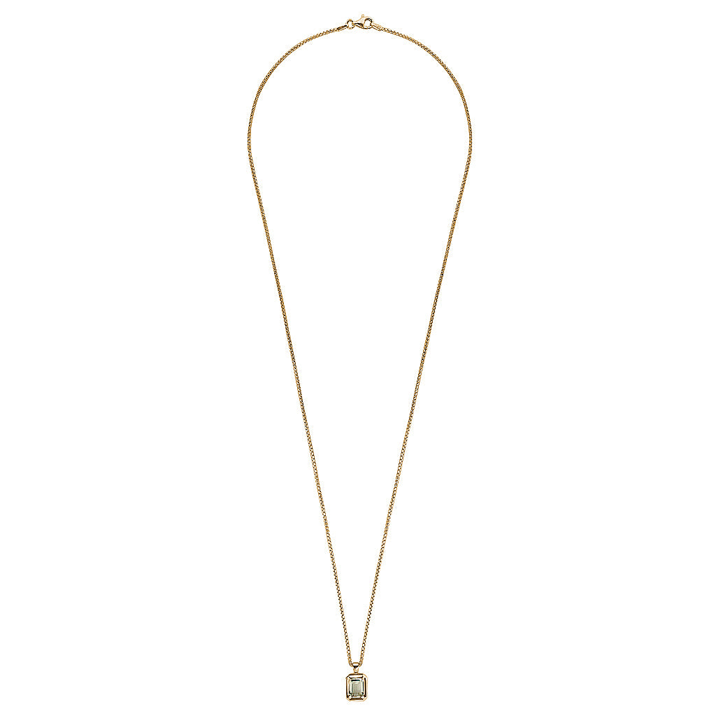 PRESLEY PENDANT NECKLACE -  Yellow & White Gold — White Gold / Yellow Gold, Quartz