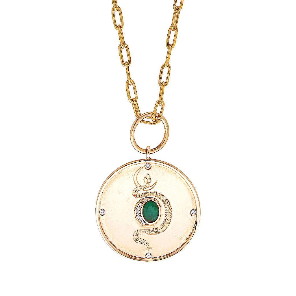 REPTILIA PENDANT  - LIMITED EDITION — Yellow Gold, Emerald