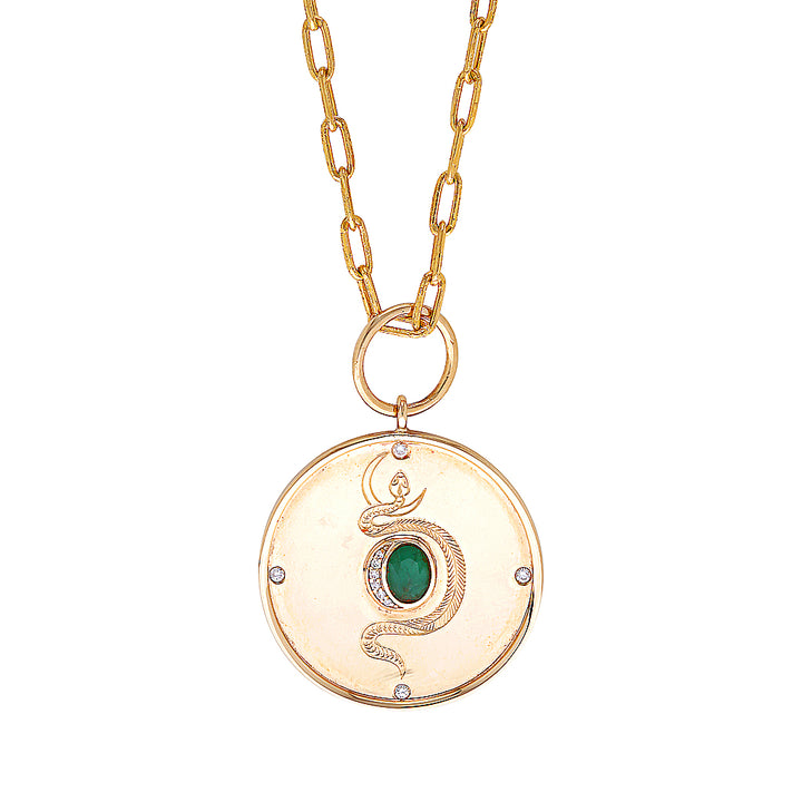 REPTILIA PENDANT  - LIMITED EDITION — Yellow Gold, Emerald