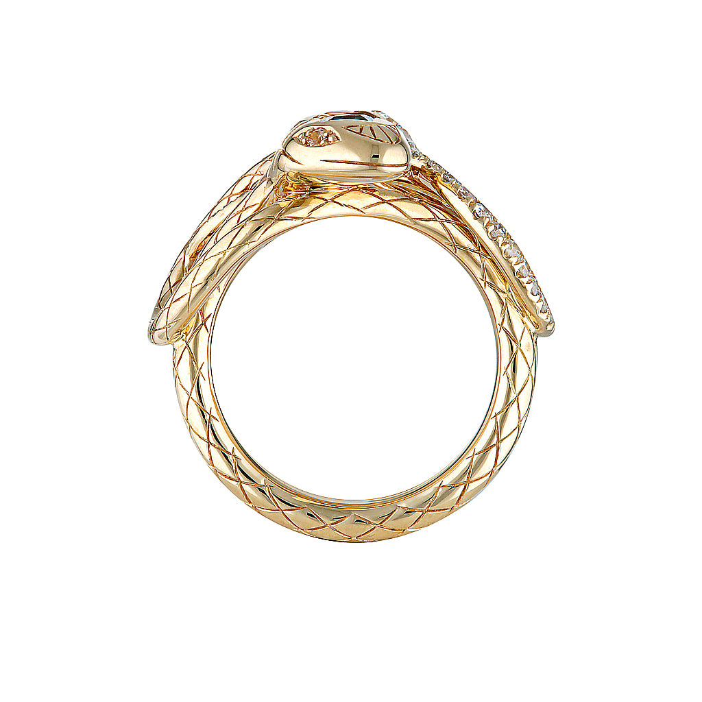 SERPENTINE RING - LIMITED EDITION — Yellow Gold, Diamond / Sapphire