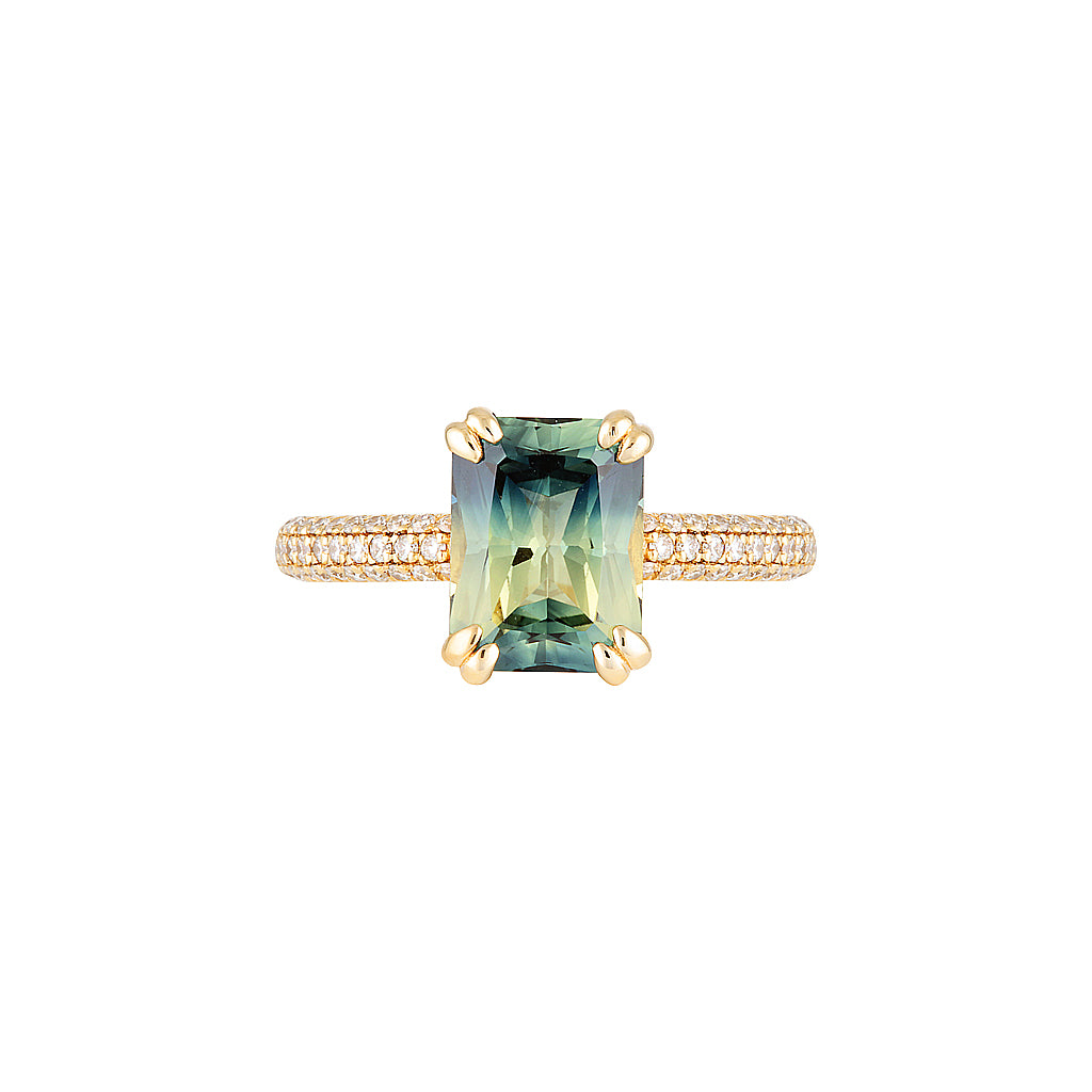 STELLA RING- 2.90ct — White Gold / Yellow Gold, Diamond / Sapphire