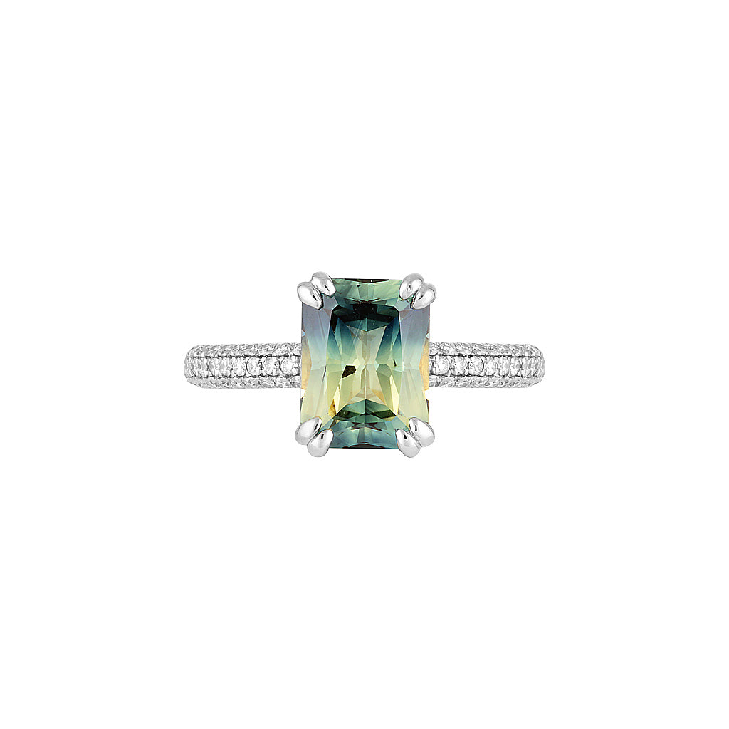 STELLA RING- 2.90ct — White Gold / Yellow Gold, Diamond / Sapphire