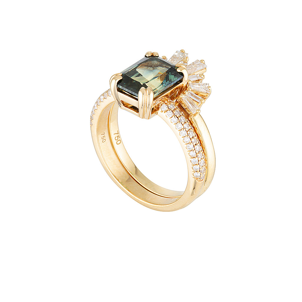 STELLA BAND — White Gold / Yellow Gold, Diamond