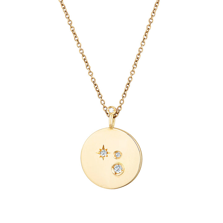 STEVIE PENDANT — Rose Gold / White Gold / Yellow Gold / Gold Plated / Sterling Silver, Diamond / Sapphire