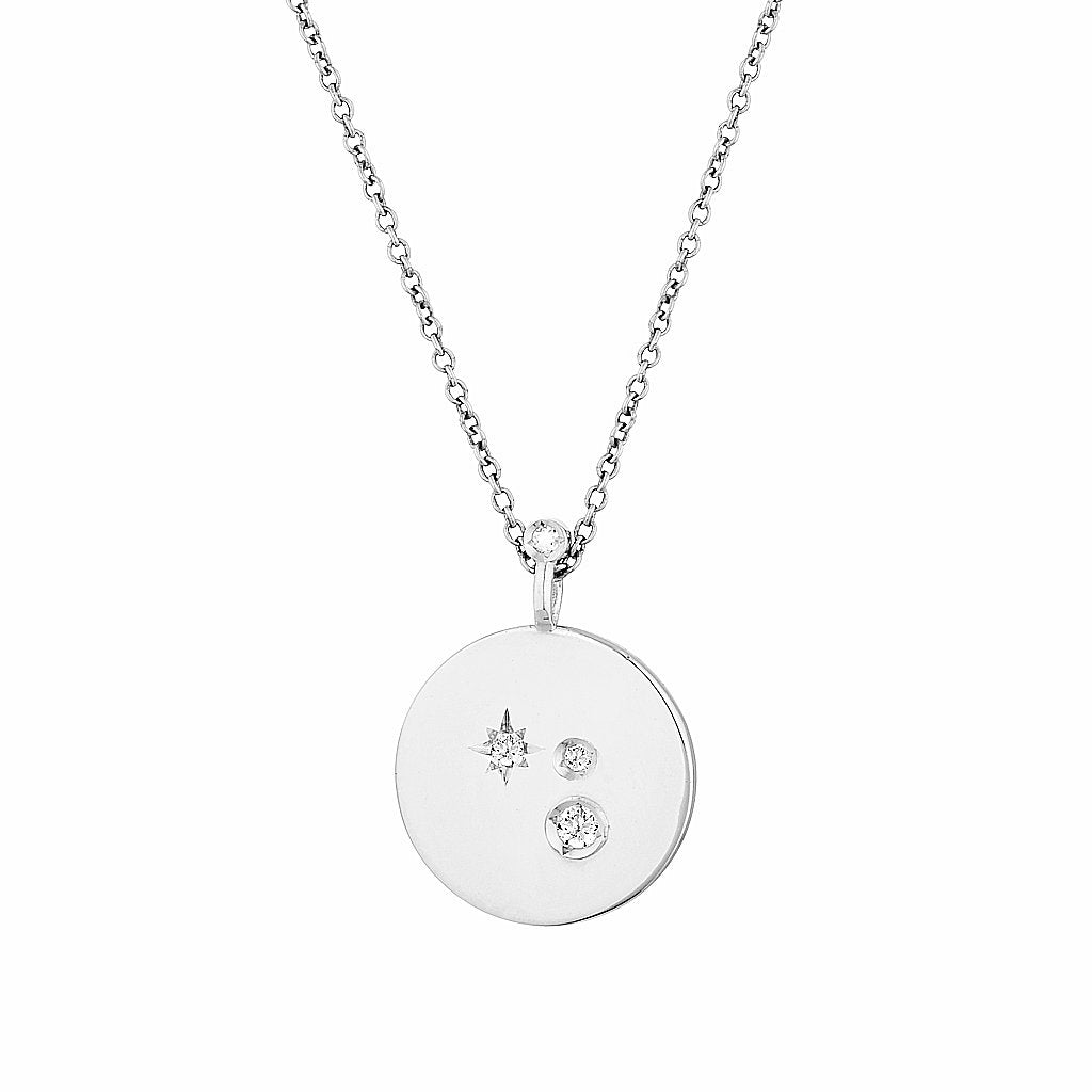 STEVIE PENDANT- Yellow & White Gold — Rose Gold / White Gold / Yellow Gold, Diamond
