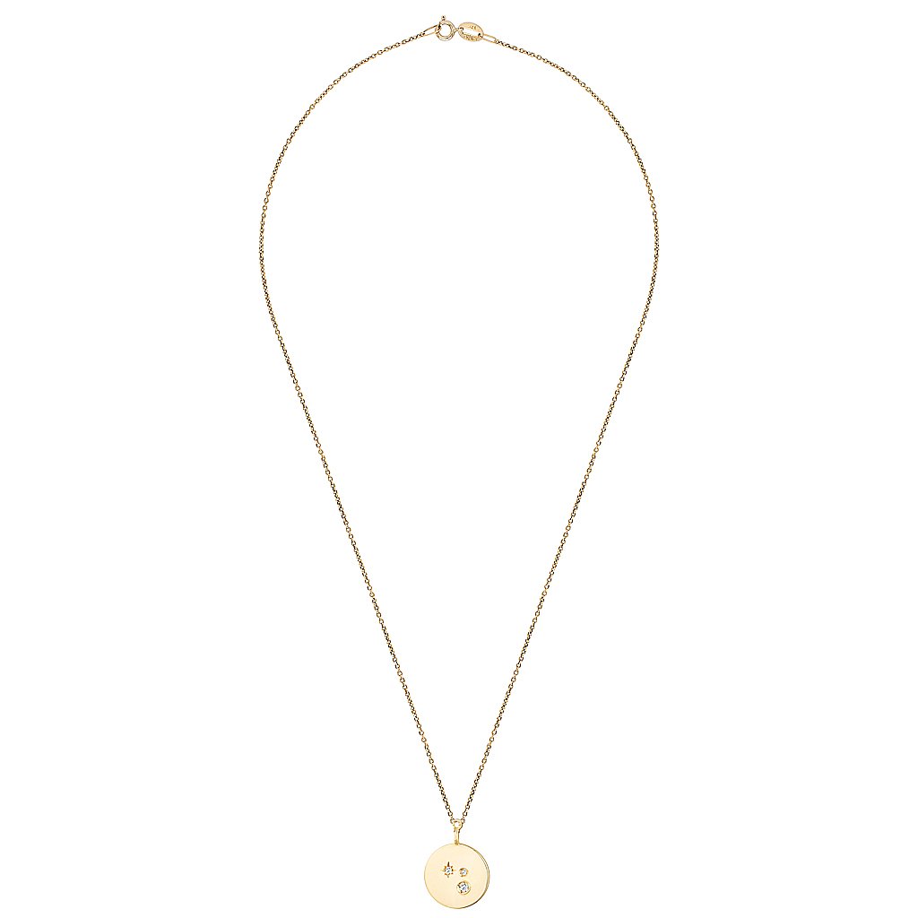 STEVIE PENDANT- Yellow & White Gold — Rose Gold / White Gold / Yellow Gold, Diamond