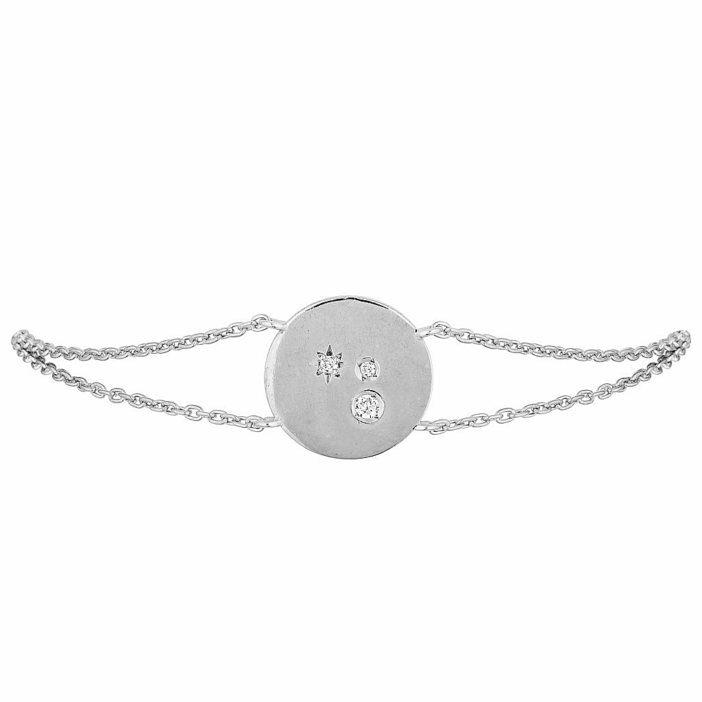 STEVIE BRACELET — White Gold / Yellow Gold / Gold Plated / Sterling Silver, Diamond / Sapphire