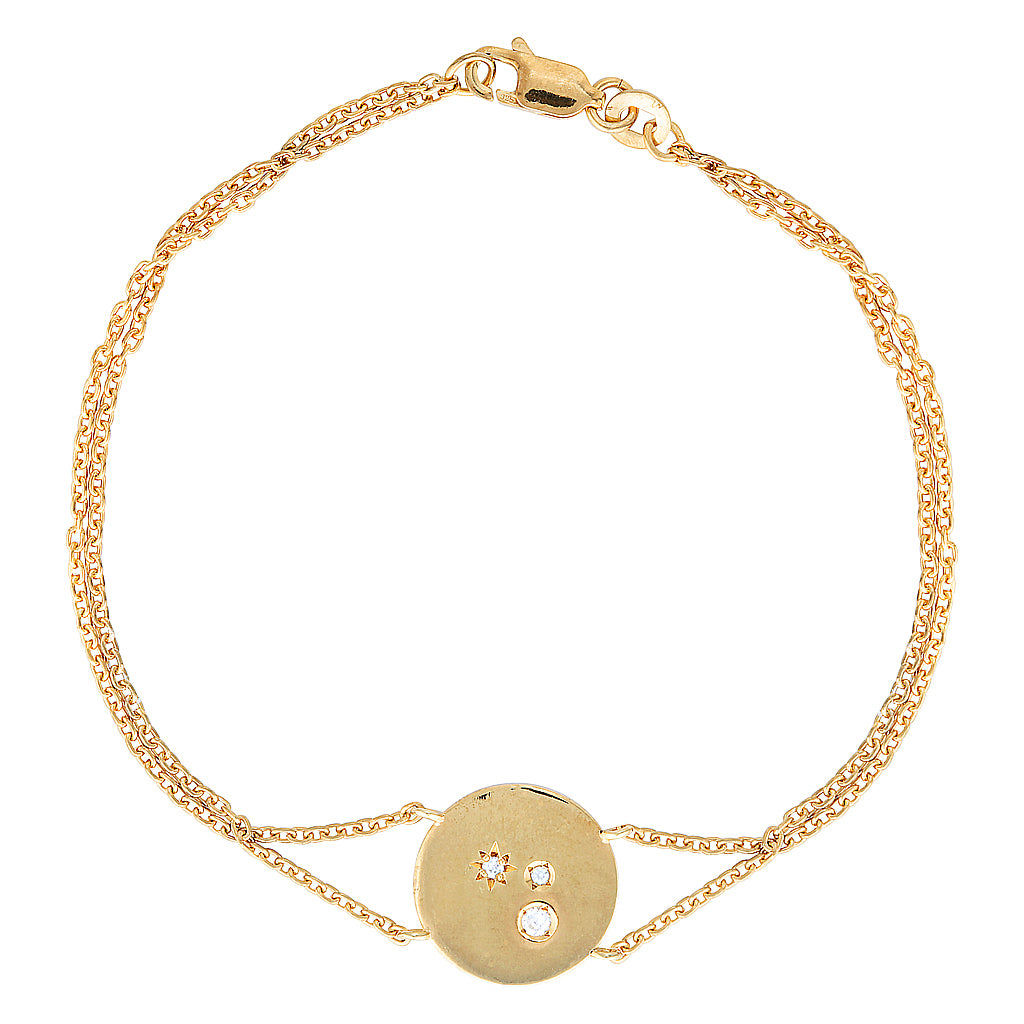 STEVIE BRACELET — White Gold / Yellow Gold / Gold Plated / Sterling Silver, Diamond / Sapphire