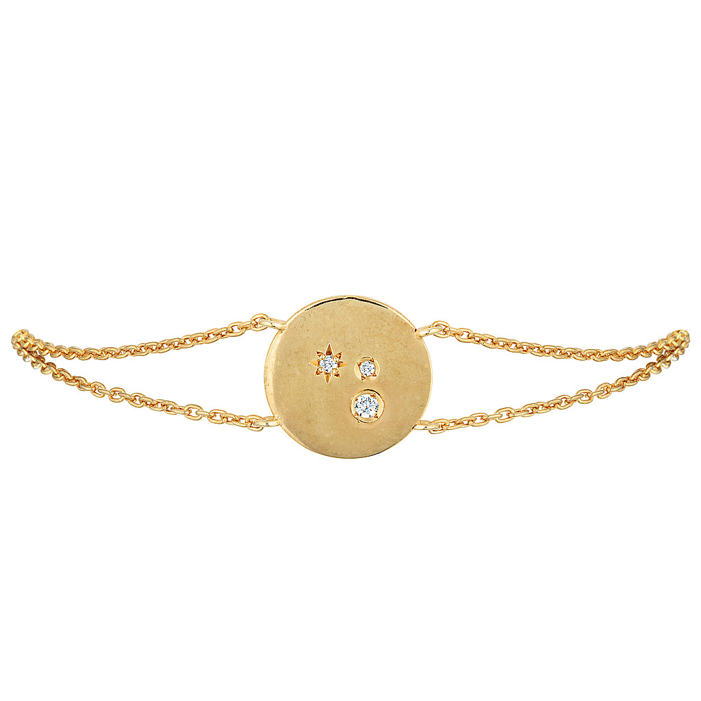 STEVIE BRACELET — White Gold / Yellow Gold / Gold Plated / Sterling Silver, Diamond / Sapphire