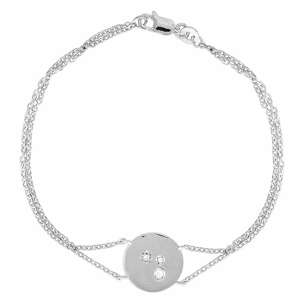 STEVIE BRACELET — White Gold / Yellow Gold / Gold Plated / Sterling Silver, Diamond / Sapphire