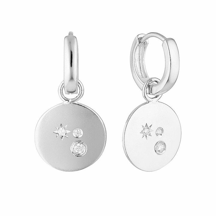 STEVIE HOOP - Silver — Sterling Silver, Sapphire