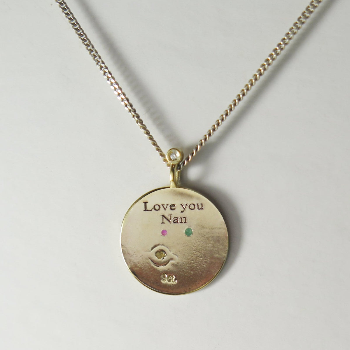 STEVIE PENDANT- Yellow & White Gold — Rose Gold / White Gold / Yellow Gold, Diamond