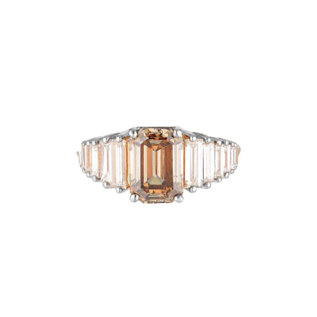 SUMMER ENGAGEMENT RING - Champagne Diamond — White Gold / Yellow Gold, Diamond