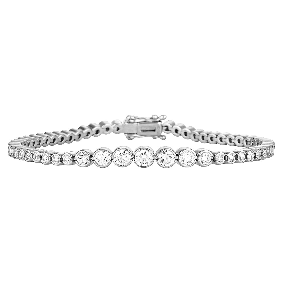 VIPER TENNIS BRACELET - Silver — Sterling Silver, Moissanite / Sapphire