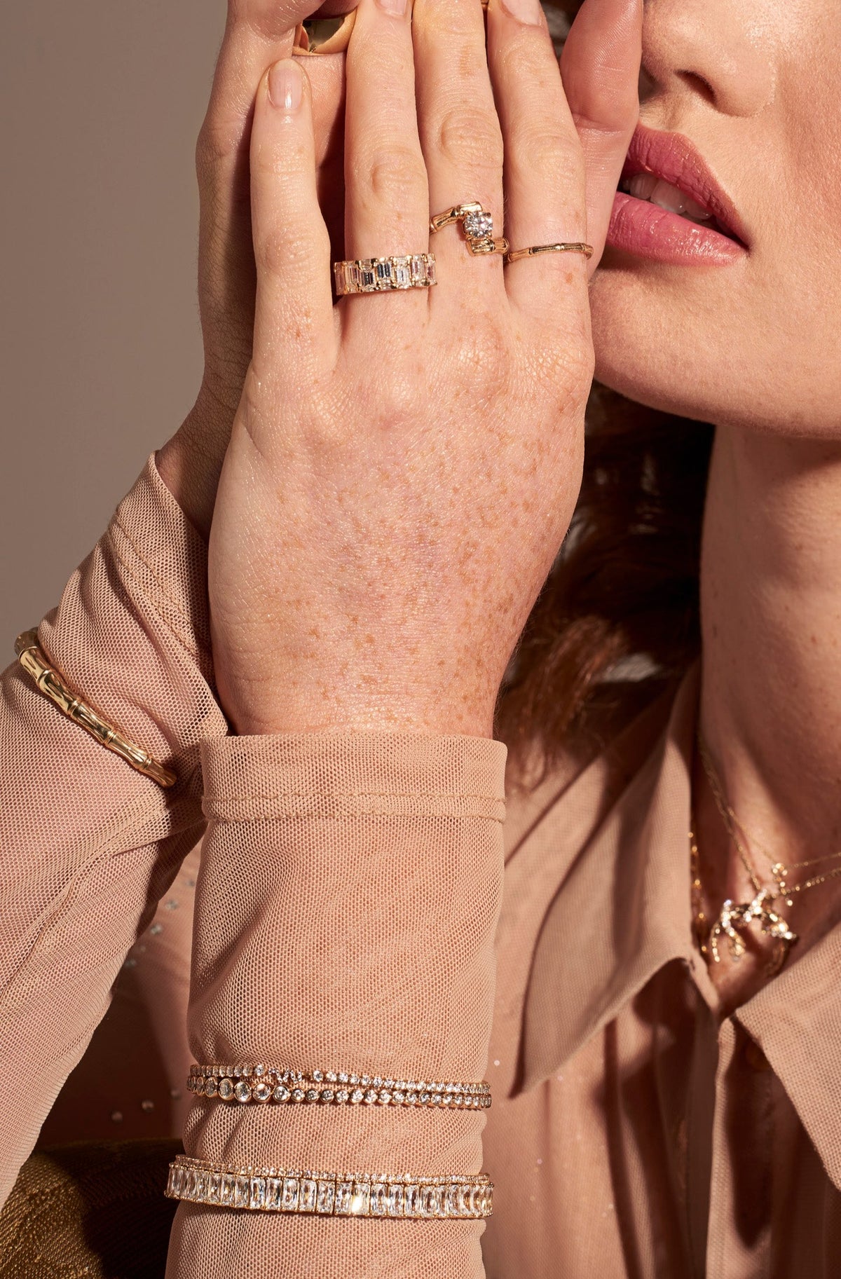 NANDINA BRACELET - Yellow & White Gold — White Gold / Yellow Gold, Diamond / Sapphire