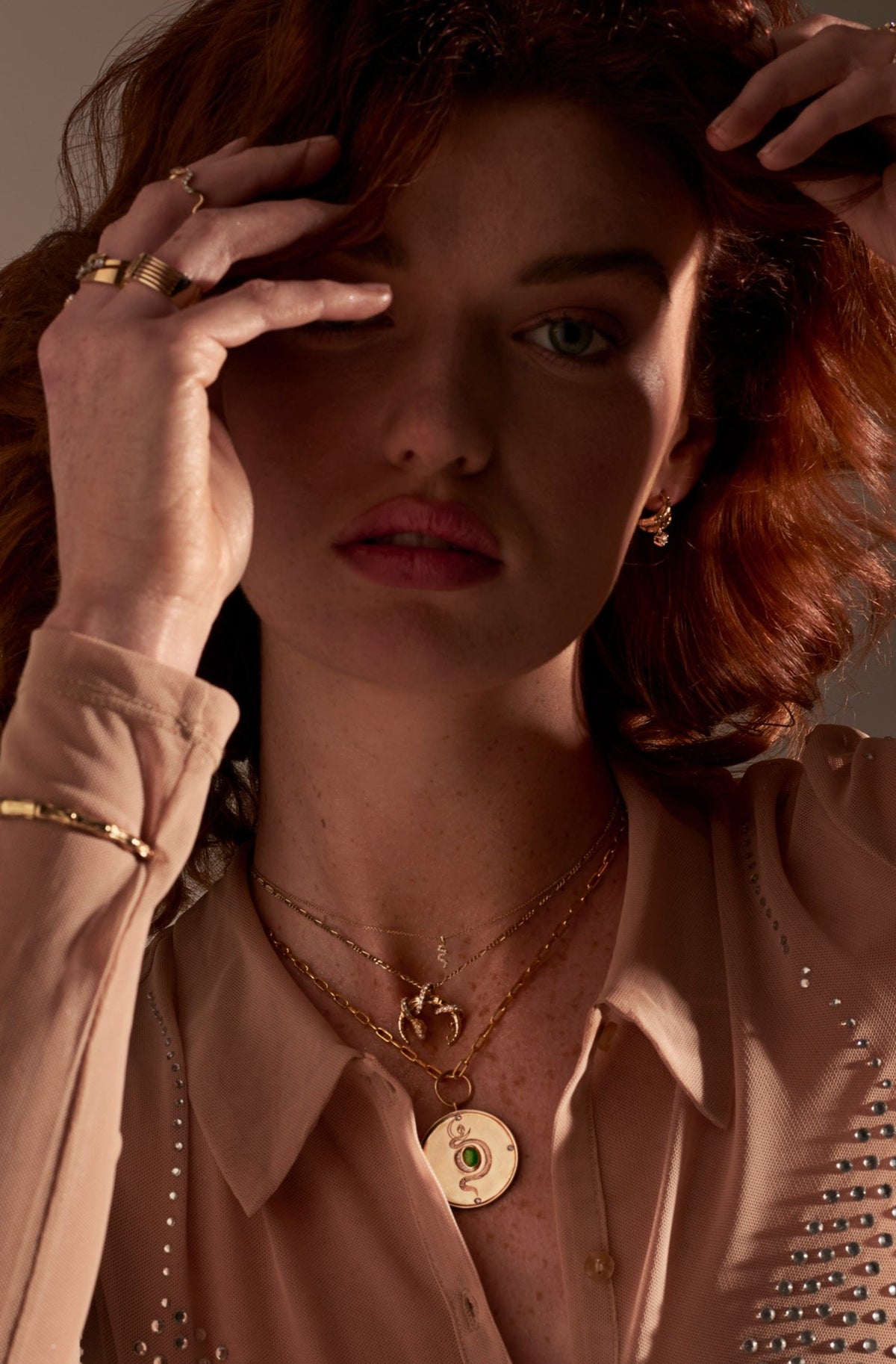 REPTILIA PENDANT  - LIMITED EDITION — Yellow Gold, Emerald