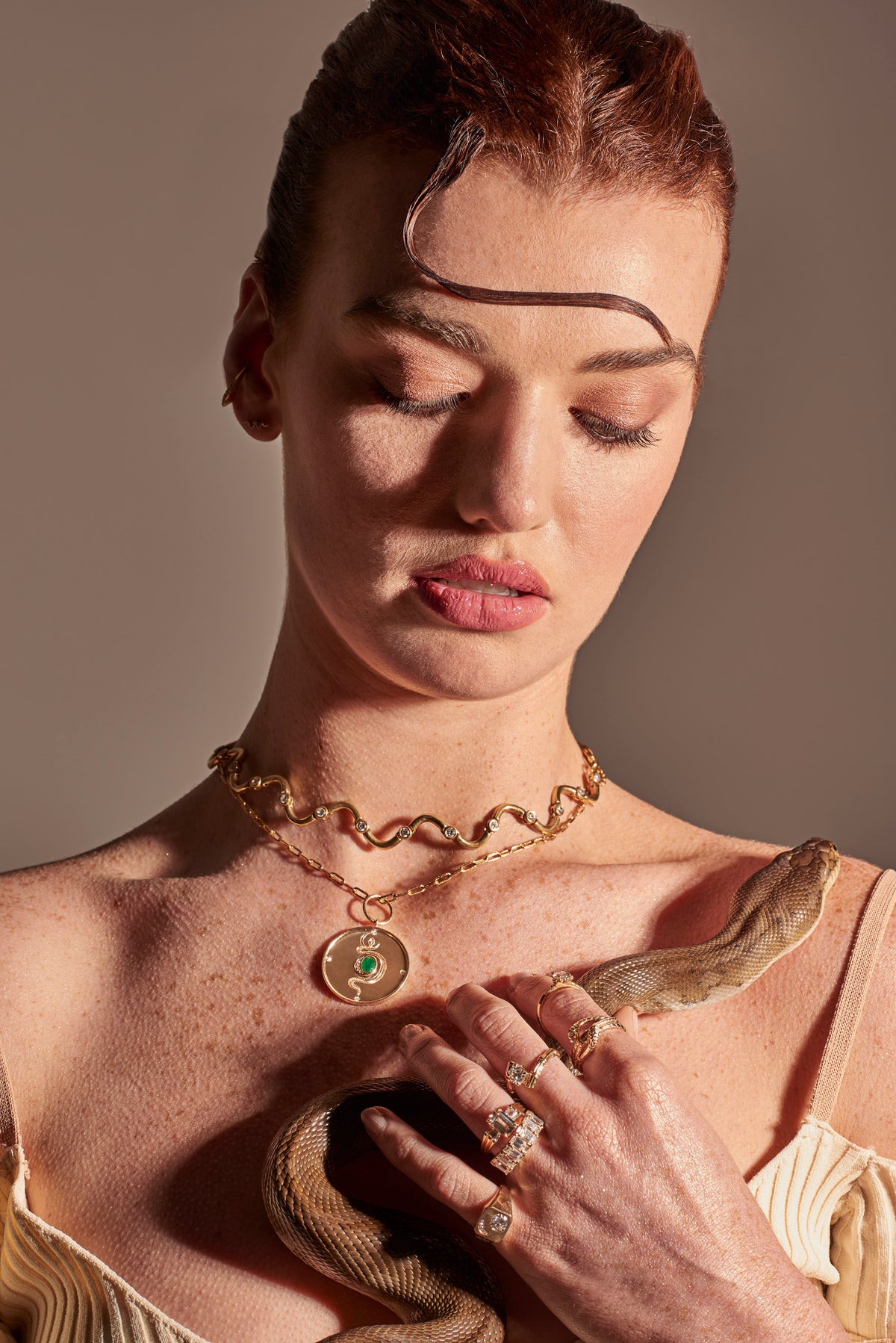 REPTILIA PENDANT  - LIMITED EDITION — Yellow Gold, Emerald