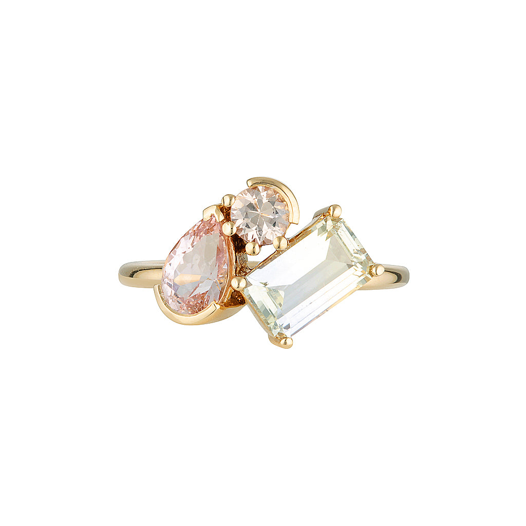 SAINT GERMAIN CLUSTER — Yellow Gold, Sapphire