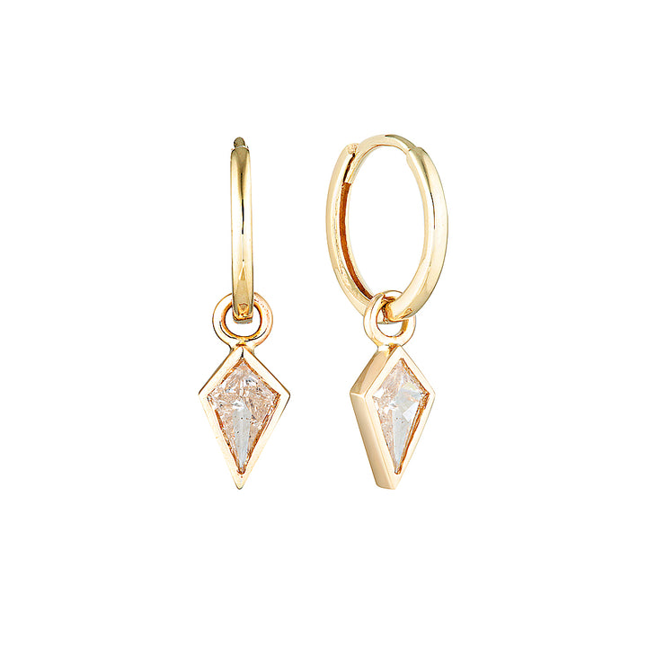 CLARA HOOPS — White Gold / Yellow Gold / Gold Plated / Sterling Silver, Diamond / Sapphire
