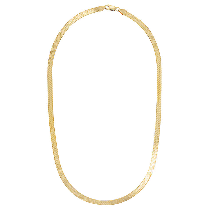 ZELDA HERRINGBONE NECKLACE — White Gold / Yellow Gold / Sterling Silver
